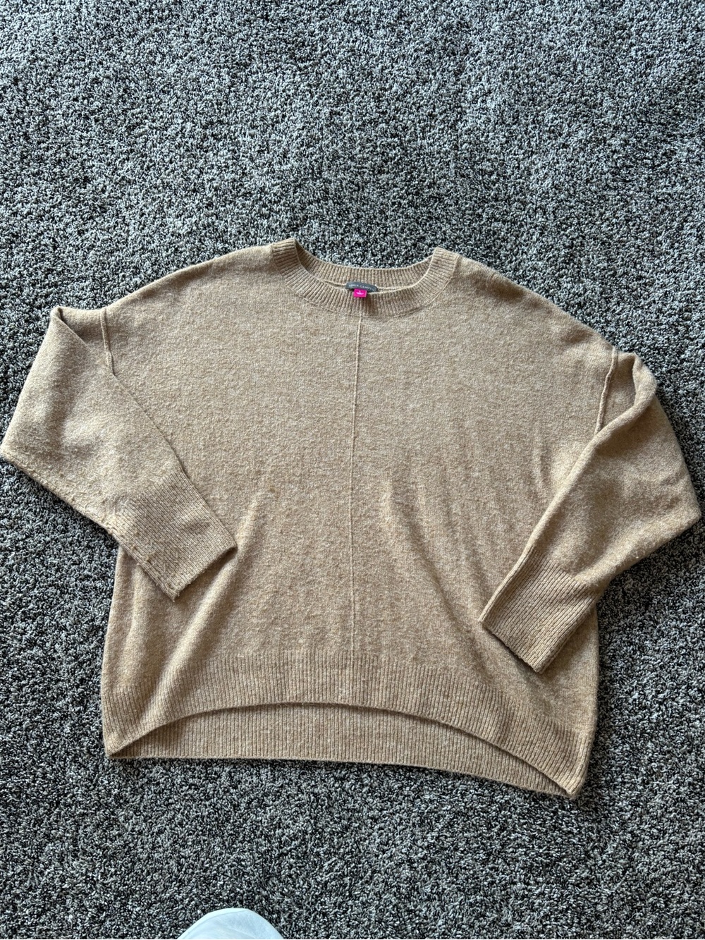 Vince Camuto Lightweight Crewneck Sweater in Camel
